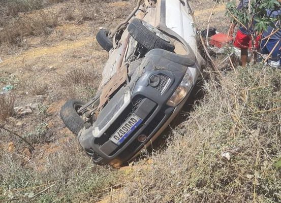 Capotamento na BR-122 na manhã de ontem (20) não deixa vítimas