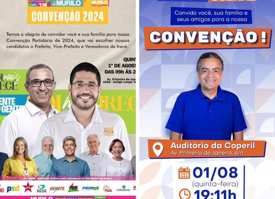 Murilo Franca e Luizinho Sobral, divulgaram datas das convenções partidárias